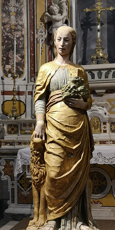 Statua di Sant'Eufemia del Mantegna ad Irsina