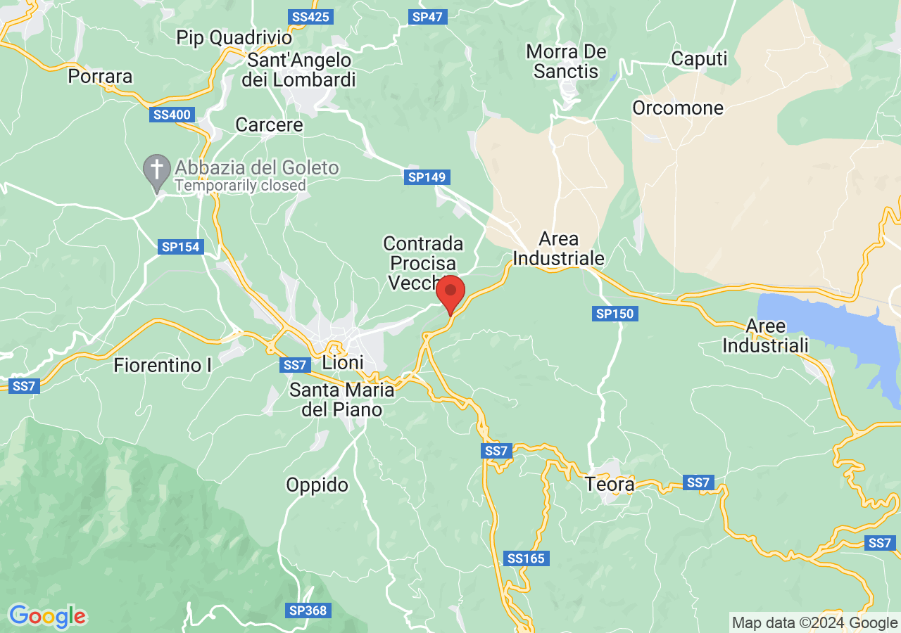Mappa di Cascate di Brovesao - Lioni