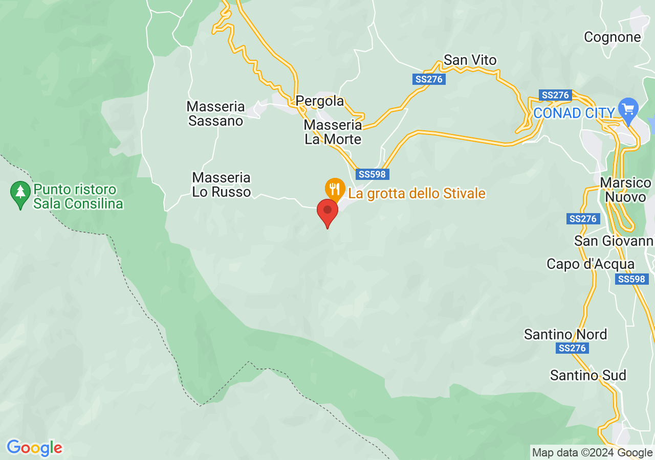 Mappa di Cascate Vallone Melaggine - Marsico Nuovo