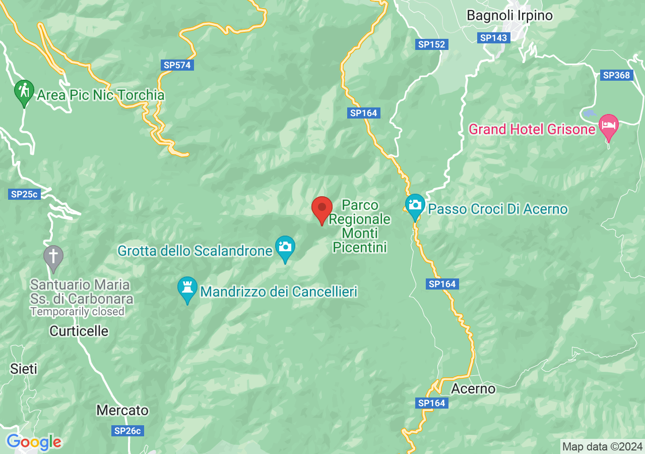 Mappa di Oasi WWF di Monte Accellica - Giffoni Valle Piana