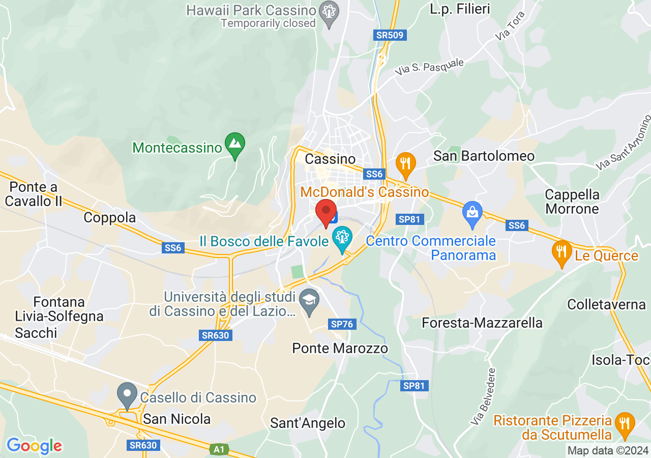 Mappa di Terme varroniane - Cassino