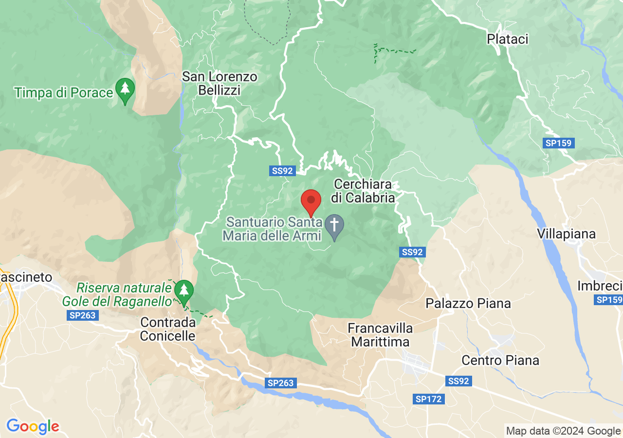 Mappa di Trekking monte Sellaro - Cerchiara di Calabria