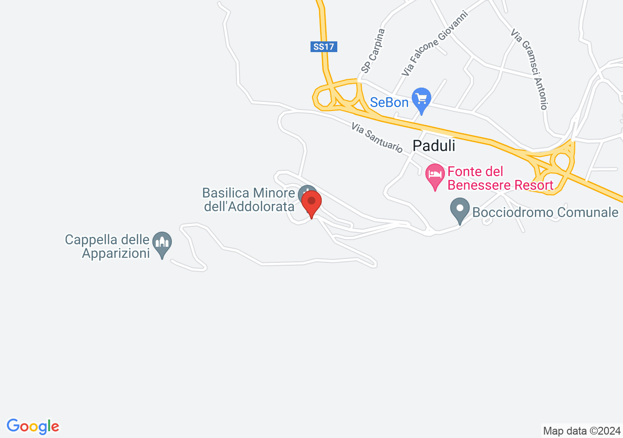 Mappa di Via Matris di Castelpetroso