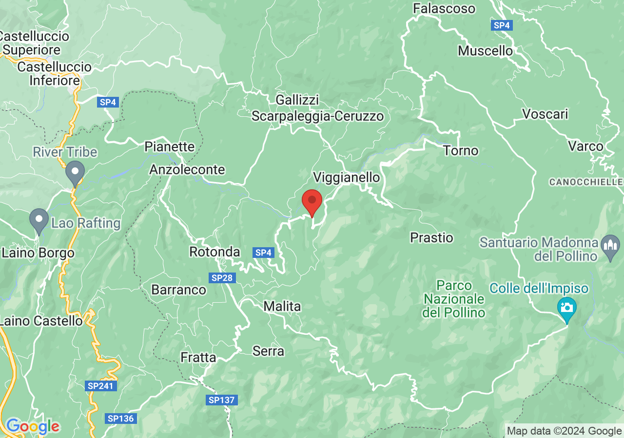 Mappa di Acquatrekking sul fiume Mercure