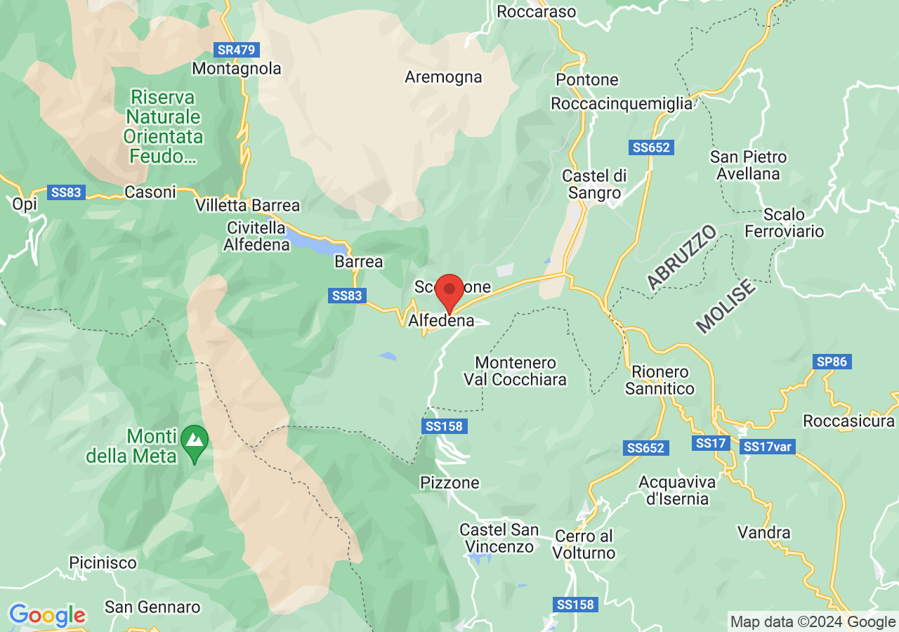 Mappa di Aufidena