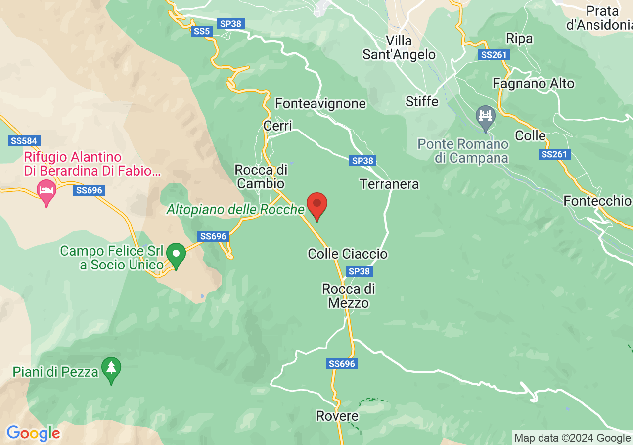 Mappa di Altopiano delle Rocche