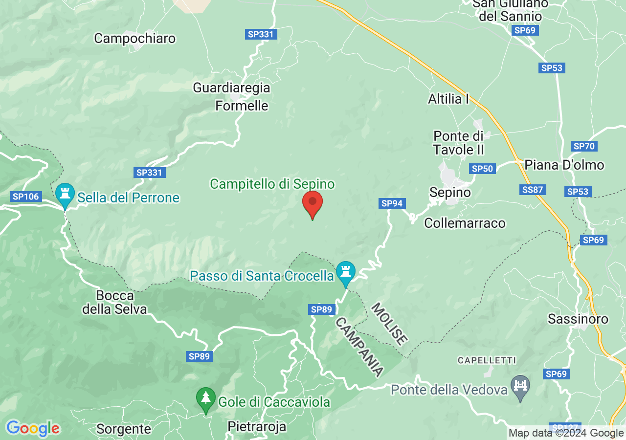 Mappa di Altopiano di Campitello di Sepino