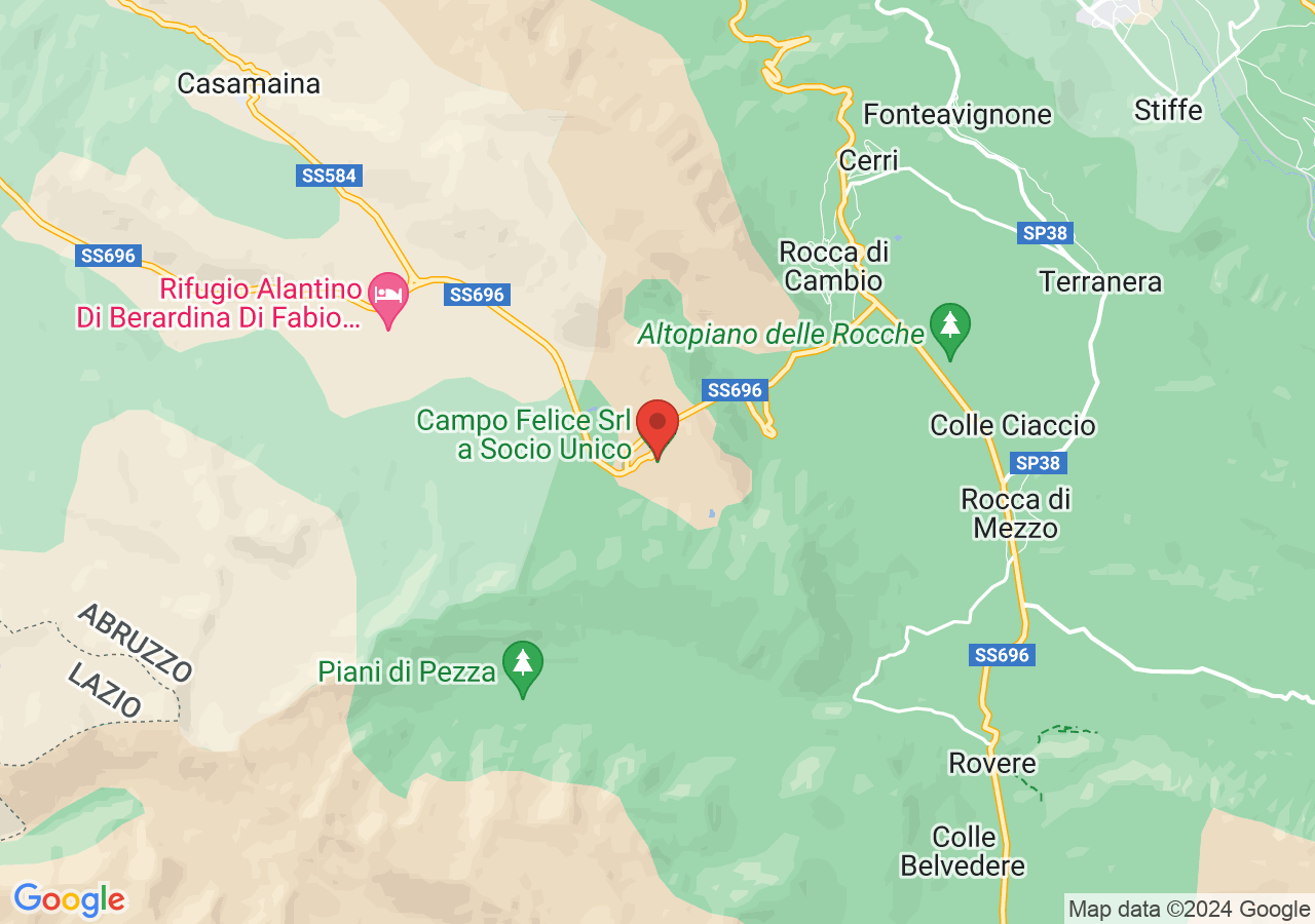 Mappa di Altopiano di Campo Felice - Rocca di Cambio