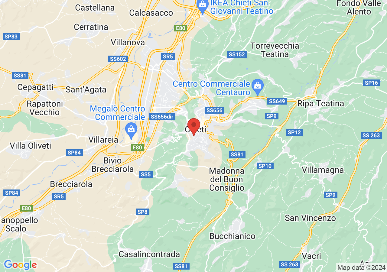 Mappa di Anfiteatro e terme romani