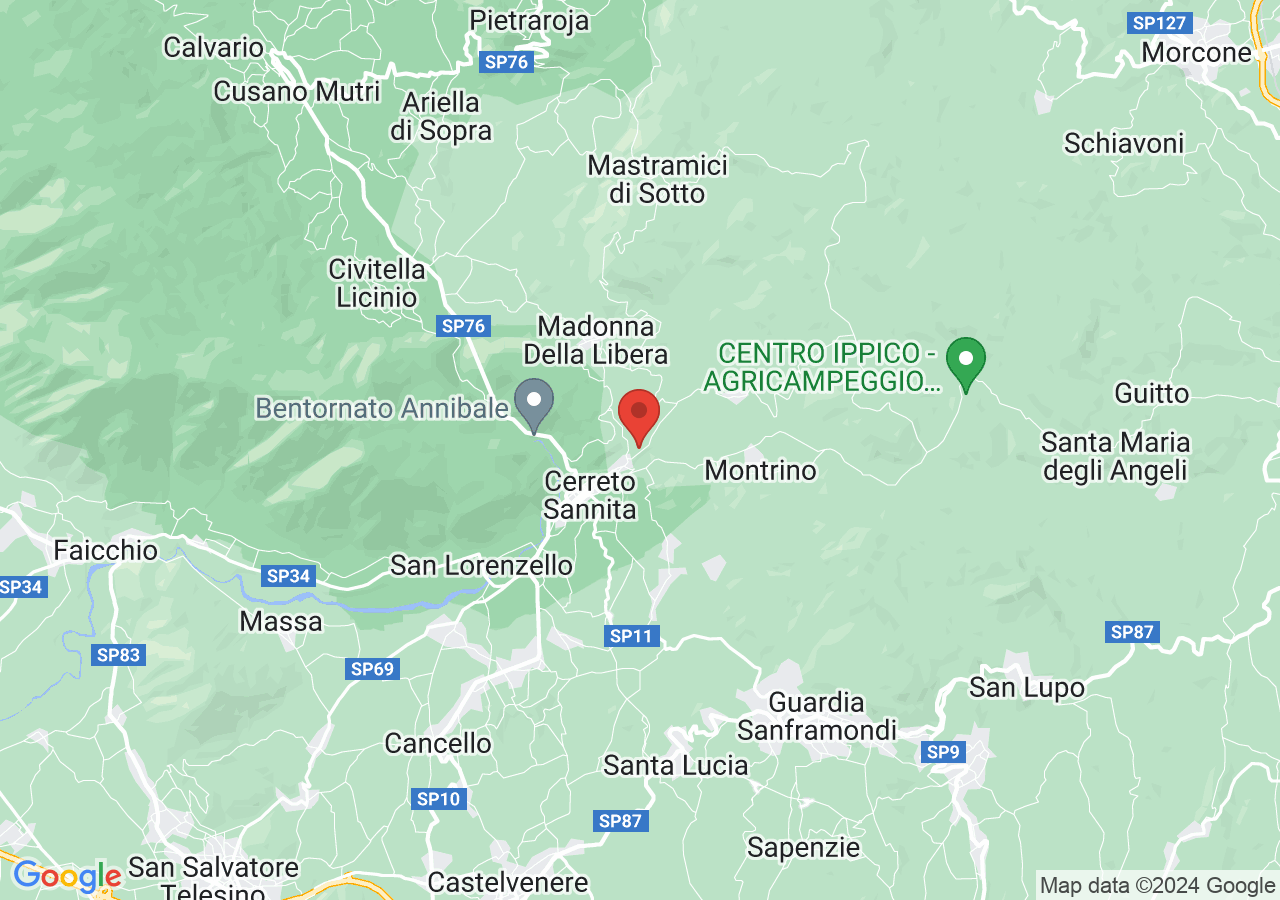 Mappa di Area archeologica di Cerreto Antica