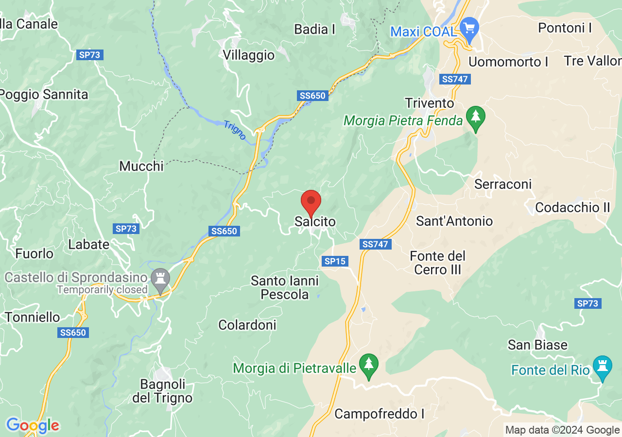 Mappa di Belvedere di San Rocco - Salcito