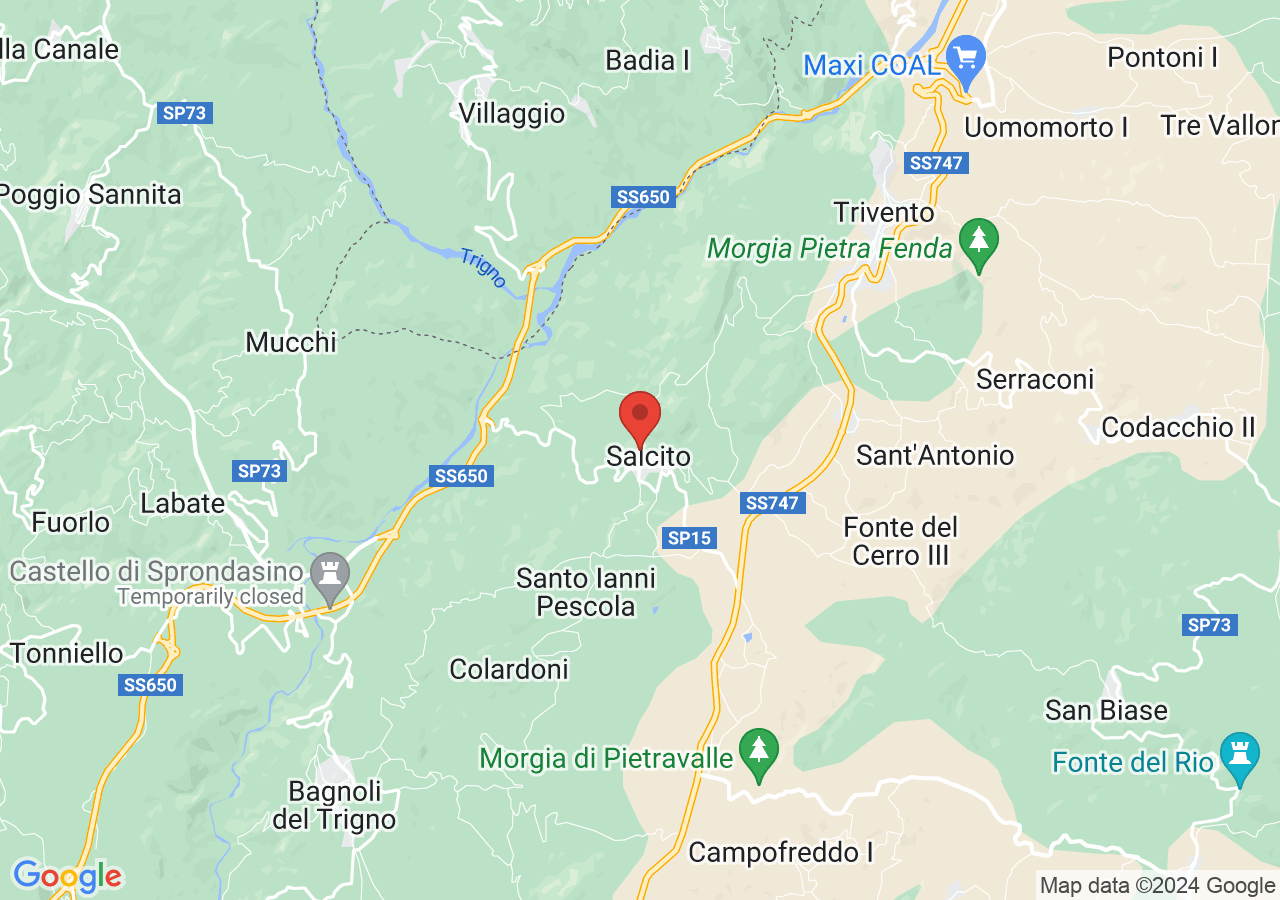 Mappa di Belvedere di San Rocco