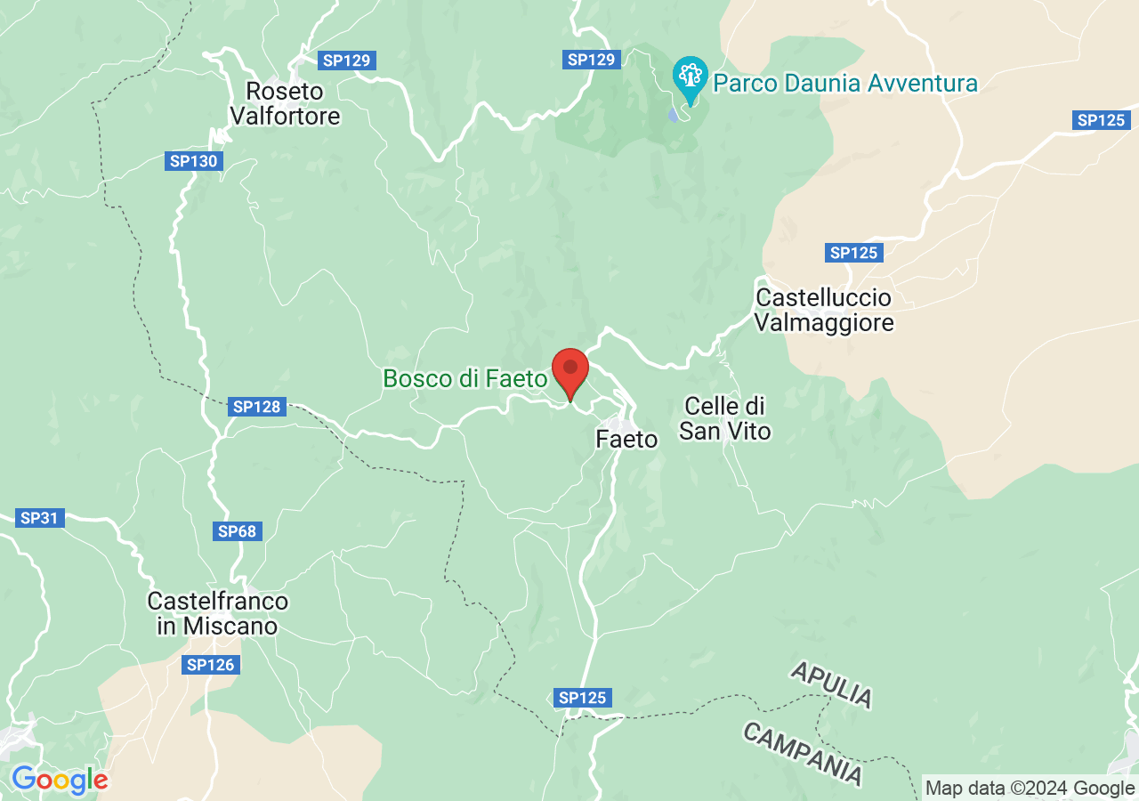 Mappa di Bosco Difesa di Faeto