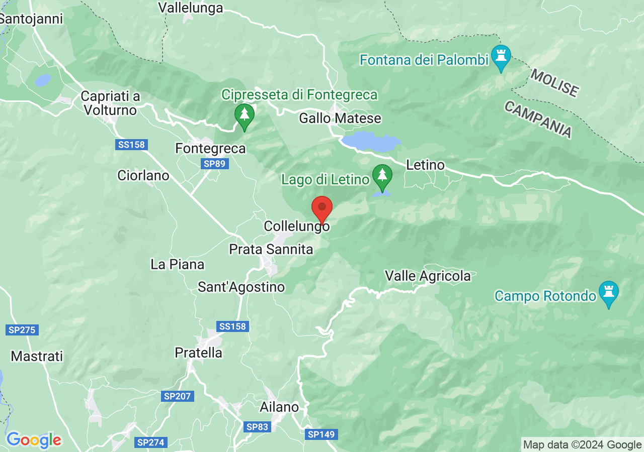 Mappa di Cascata del Lete - Letino