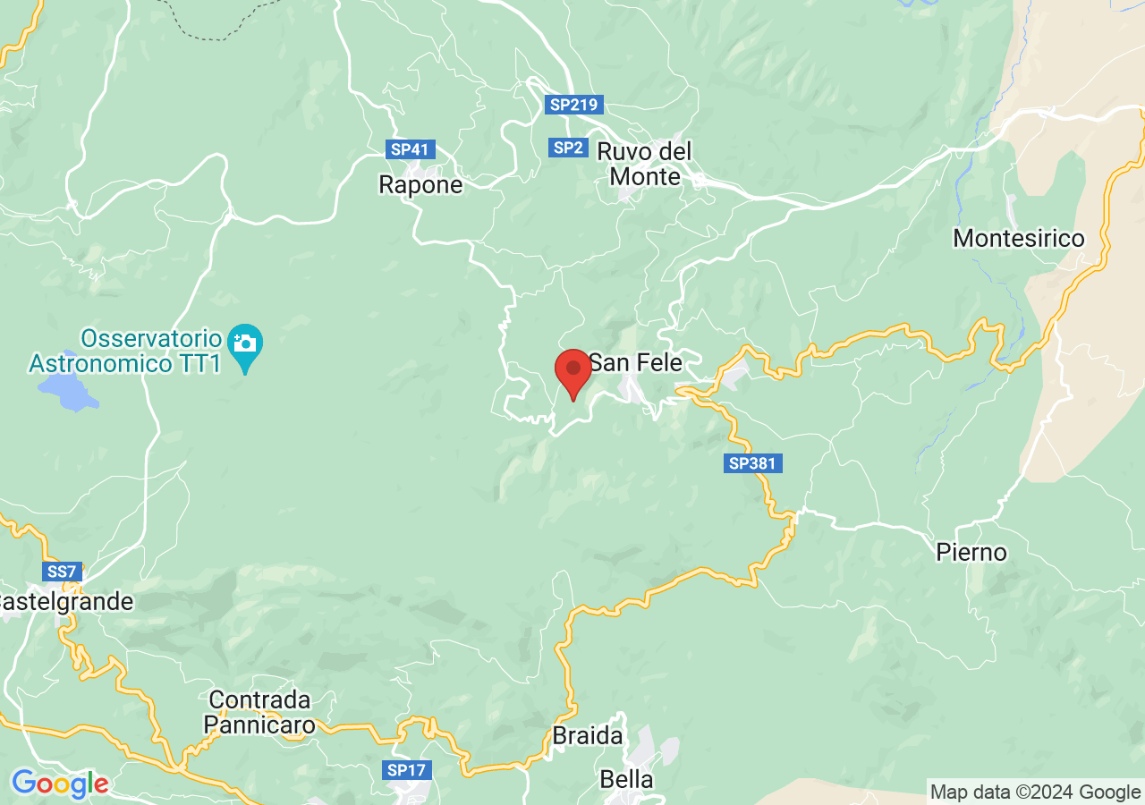 Mappa di Cascate di San Fele