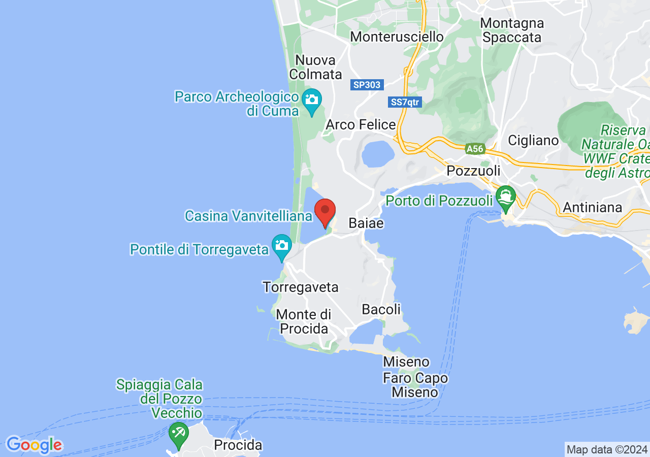 Mappa di Casina Vanvitelliana - Bacoli