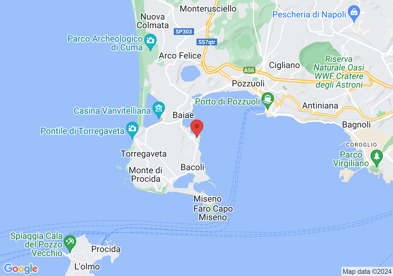 Mappa di Castello aragonese di Baia - Bacoli