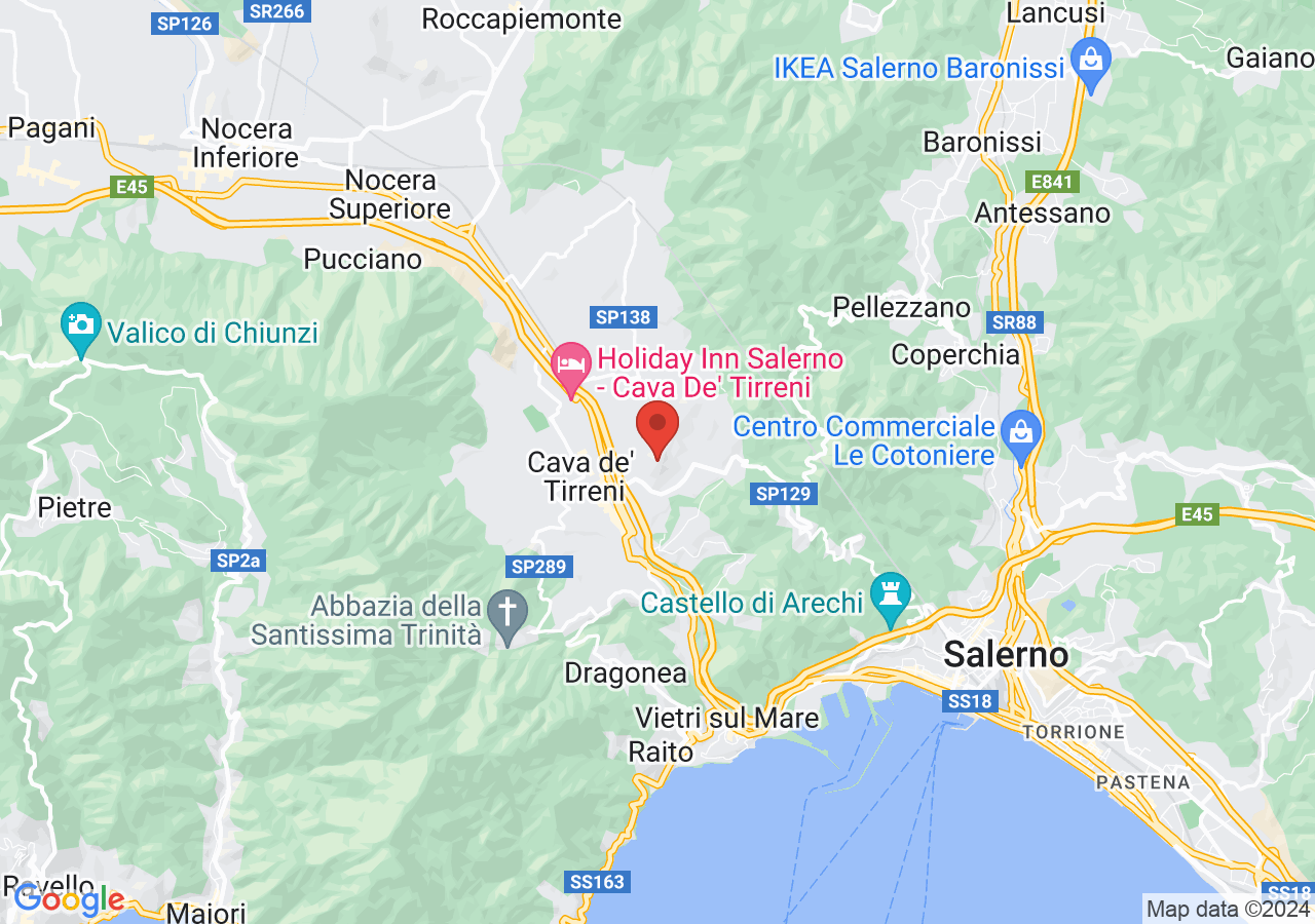 Mappa di Castello di Sant'Adiutore - Cava de' Tirreni