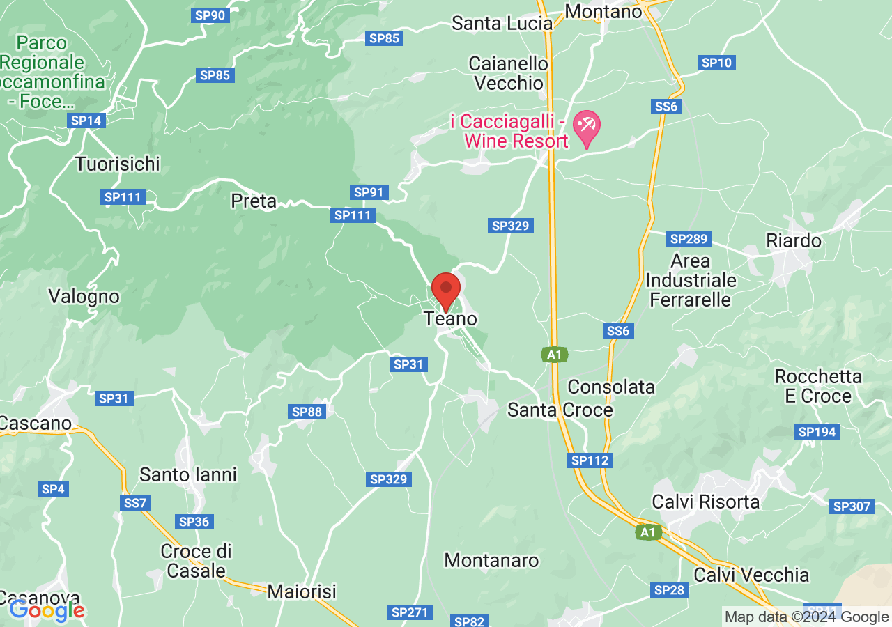 Mappa di Castello di Teano