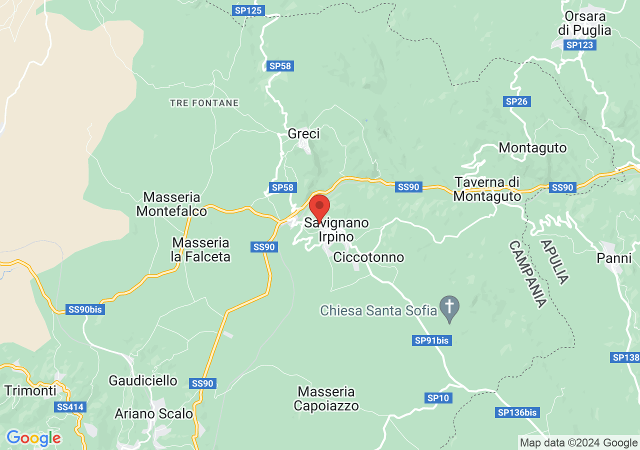 Mappa di Castello Guevara - Savignano Irpino