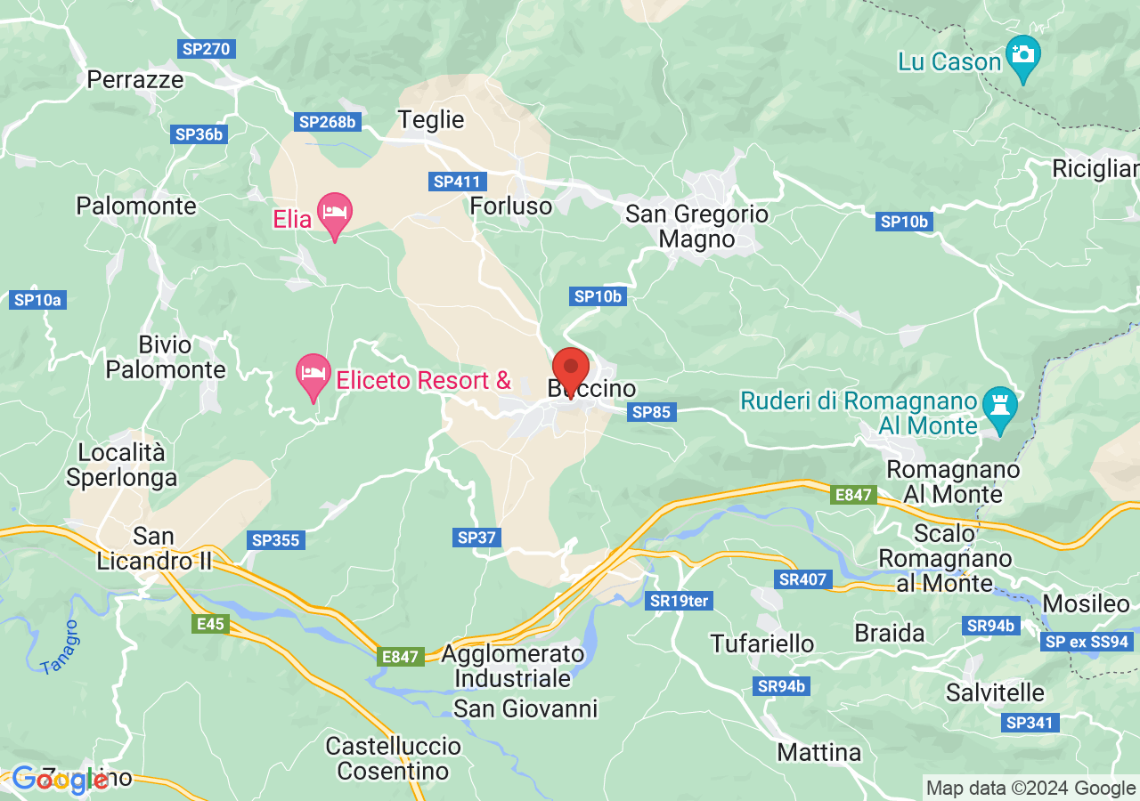 Mappa di Castello normanno di Buccino