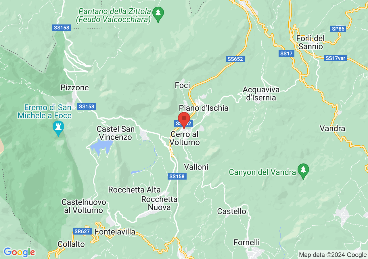 Mappa di Castello Pandone - Cerro al volturno