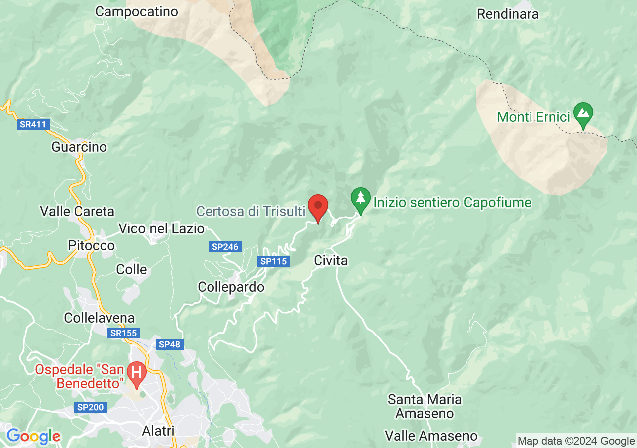 Mappa di Certosa di Trisulti