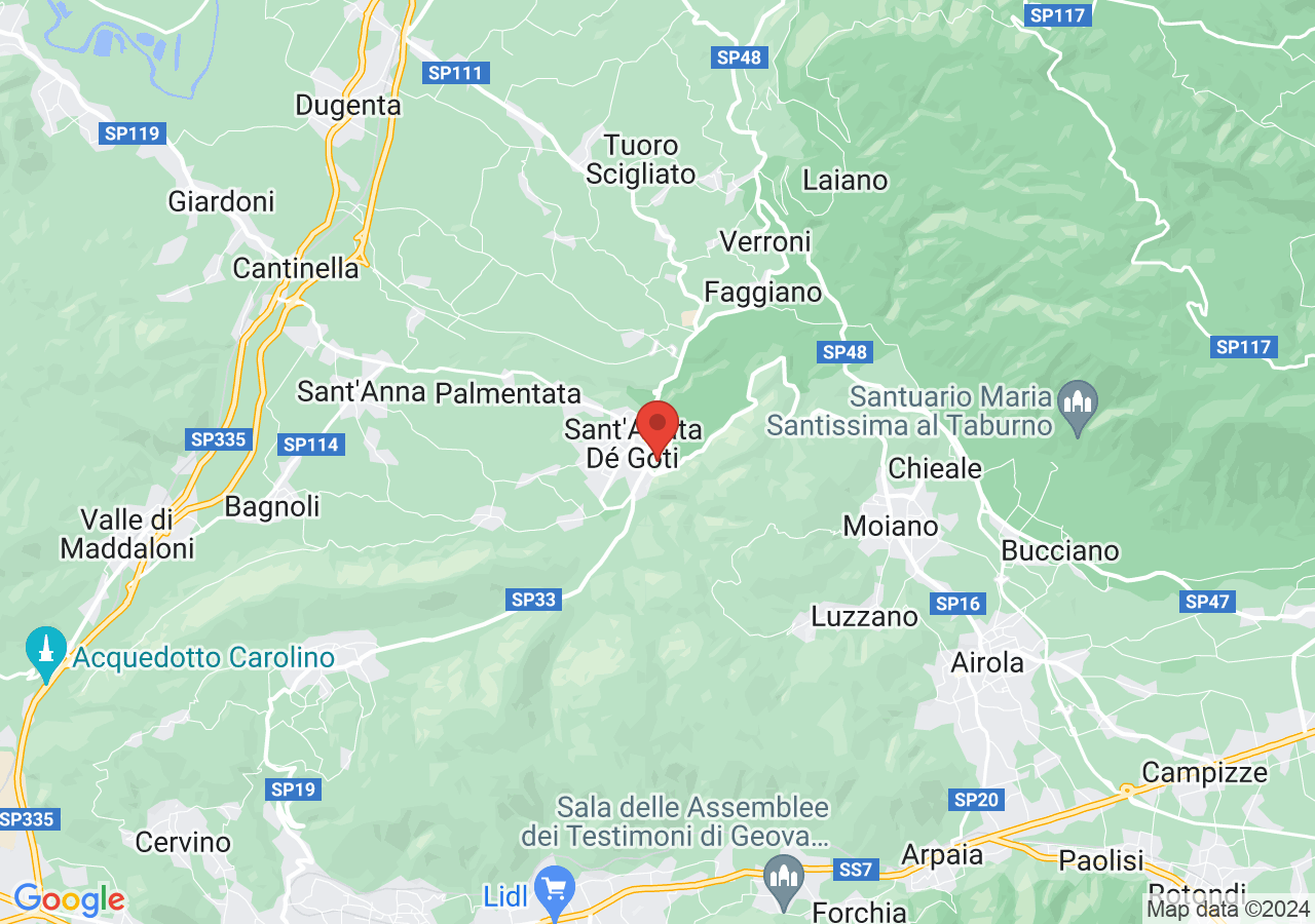 Mappa di Chiesa della Santissima Annunziata - Sant'Agata de' goti