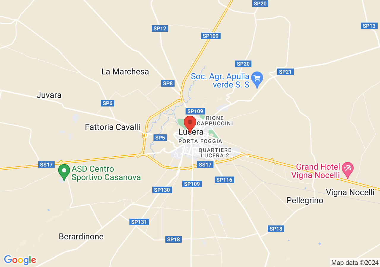 Mappa di Chiesa di San Domenico a Lucera