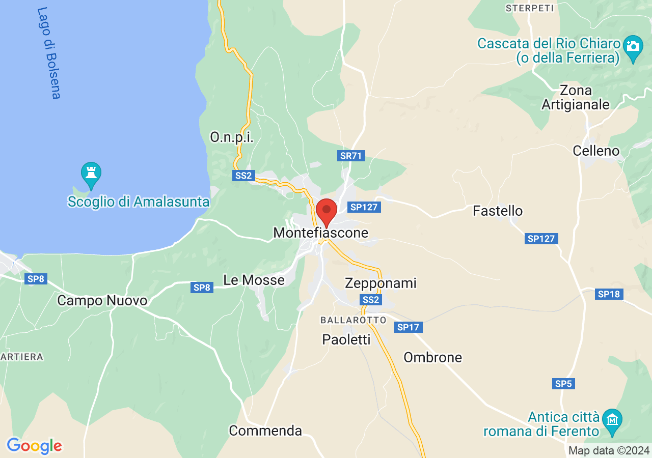 Mappa di Chiesa di San Flaviano - Montefiascone