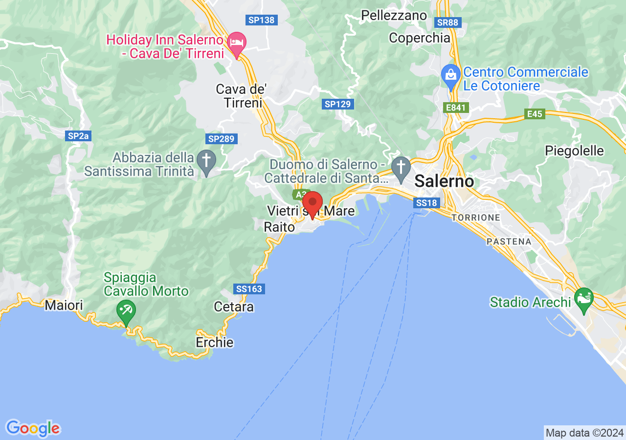 Mappa di Chiesa rinascimentale di San Giovanni Battista - Vietri sul Mare