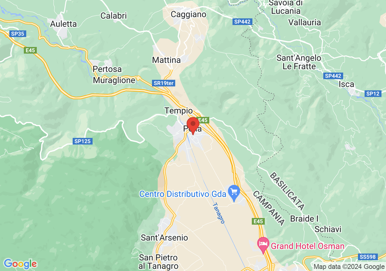 Mappa di Cicloturismo a Polla