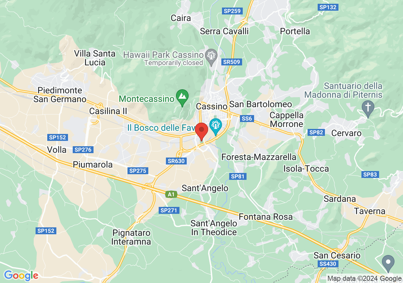 Mappa di Cimitero di guerra del Commonwealth di Cassino