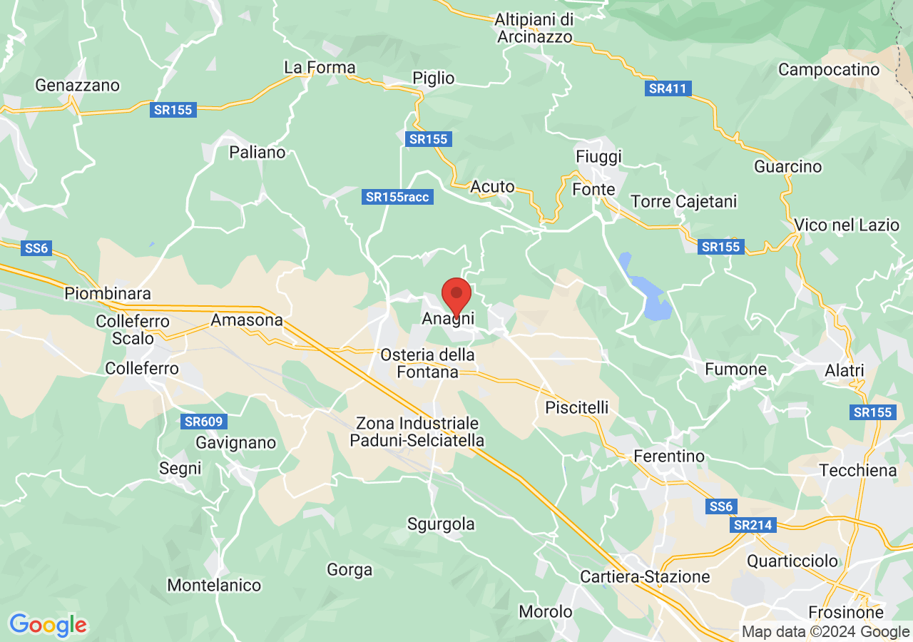 Mappa di Città dei papi e dello Schiaffo