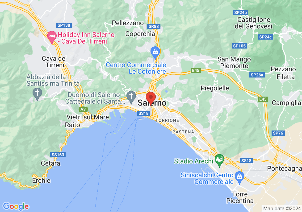 Mappa di Cittadella giudiziaria - Salerno