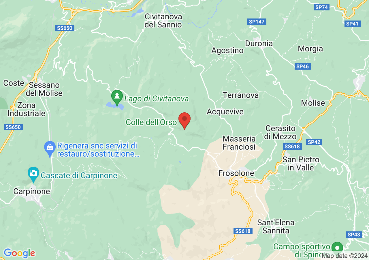 Mappa di Colle dell'Orso ed il Faggione