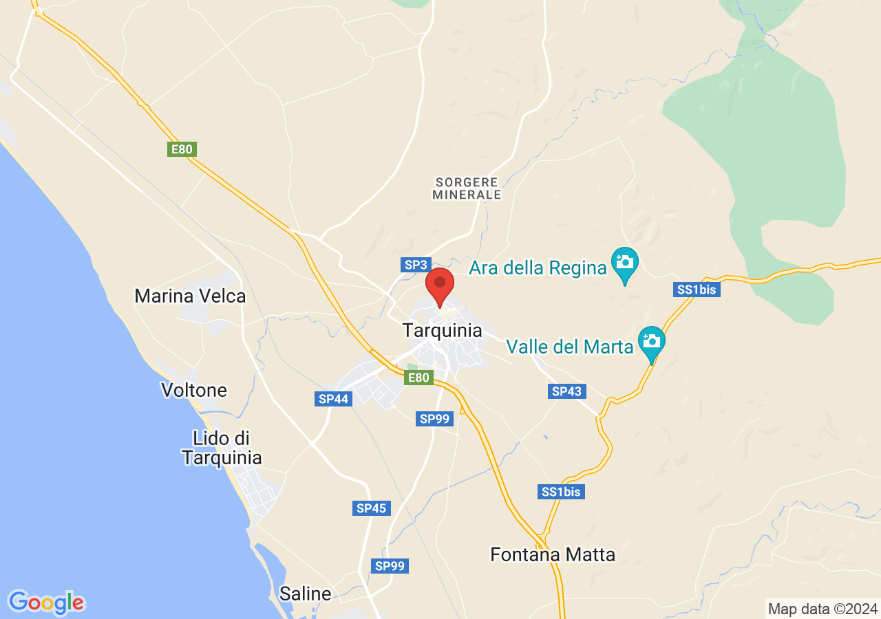 Mappa di Concattedrale di Santa Margherita - Tarquinia