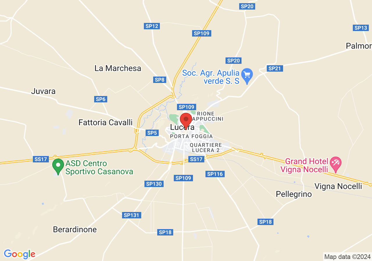 Mappa di Duomo di Lucera