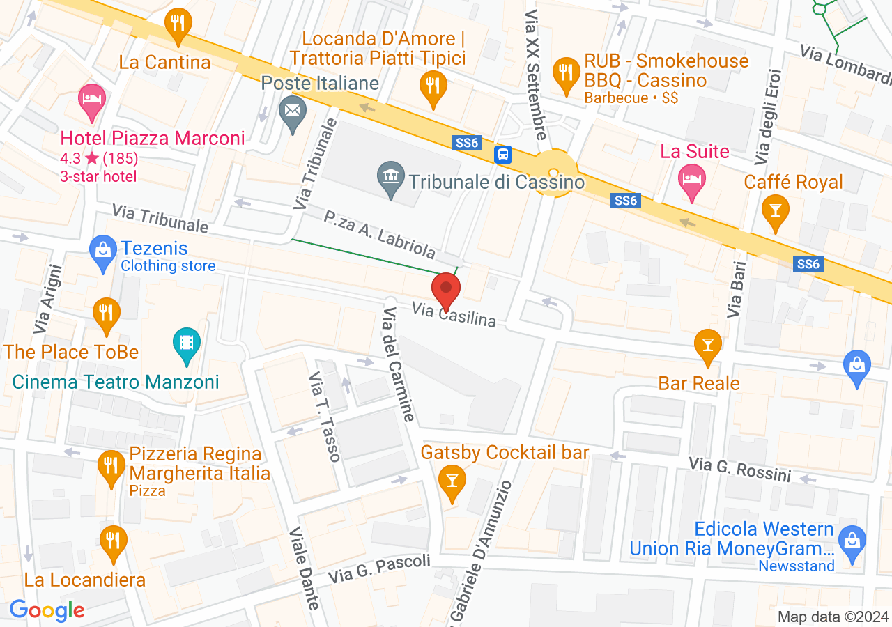 Mappa di Edificio INA-Casa - Cassino