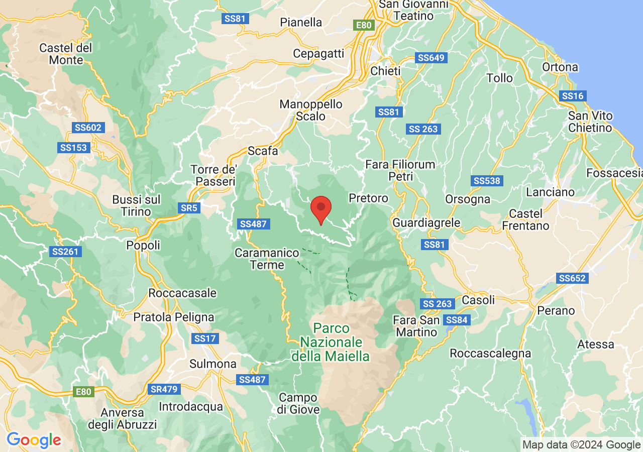 Mappa di Eremi di San Bartolomeo in Legio e Santo Spirito in Maiella