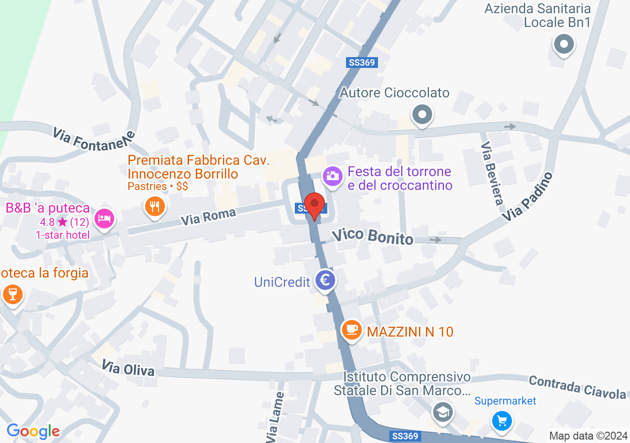 Mappa di 22° Festa del Torrone e del Croccantino - 2024 - Piazza Risorgimento Piazza Risorgimento, 1, San Marco dei Cavoti (BN)