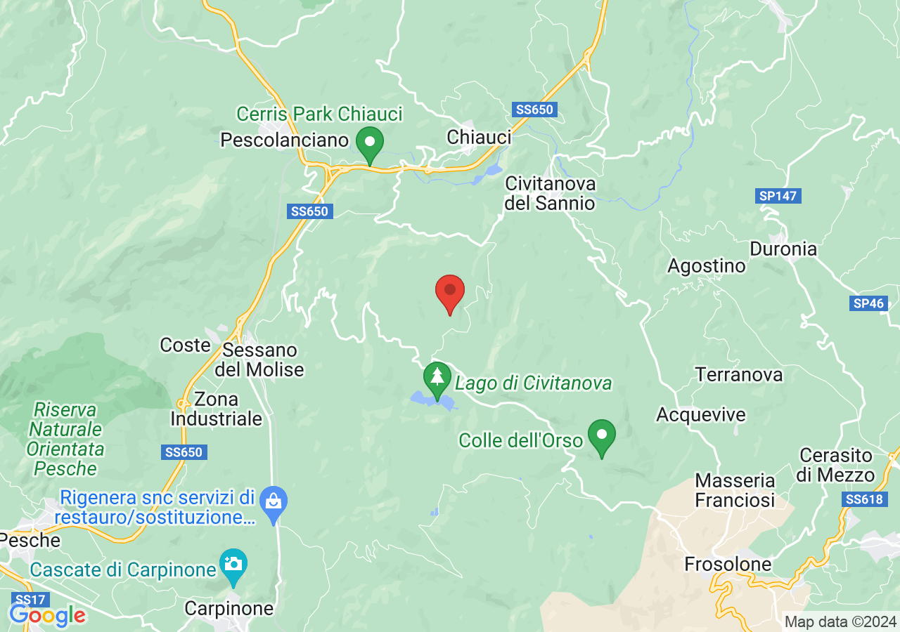 Mappa di Fortificazioni dei Sanniti