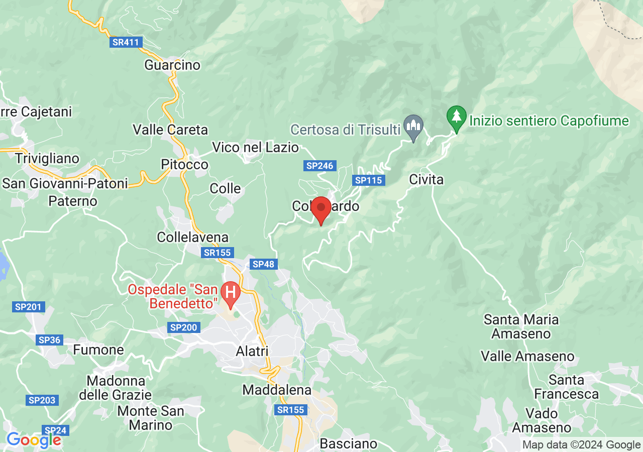 Mappa di Grotte di Collepardo