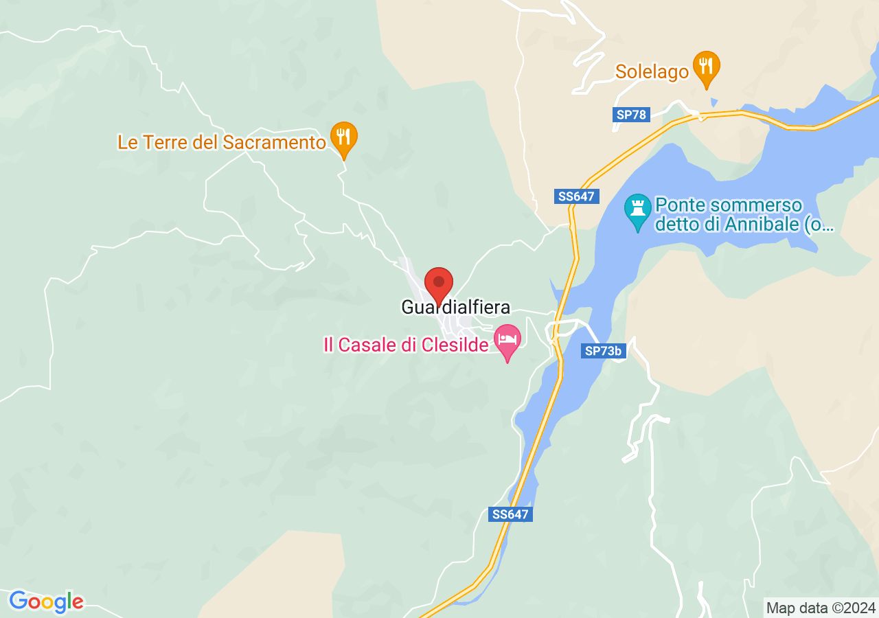 Mappa di Guardialfiera borgo della lettura