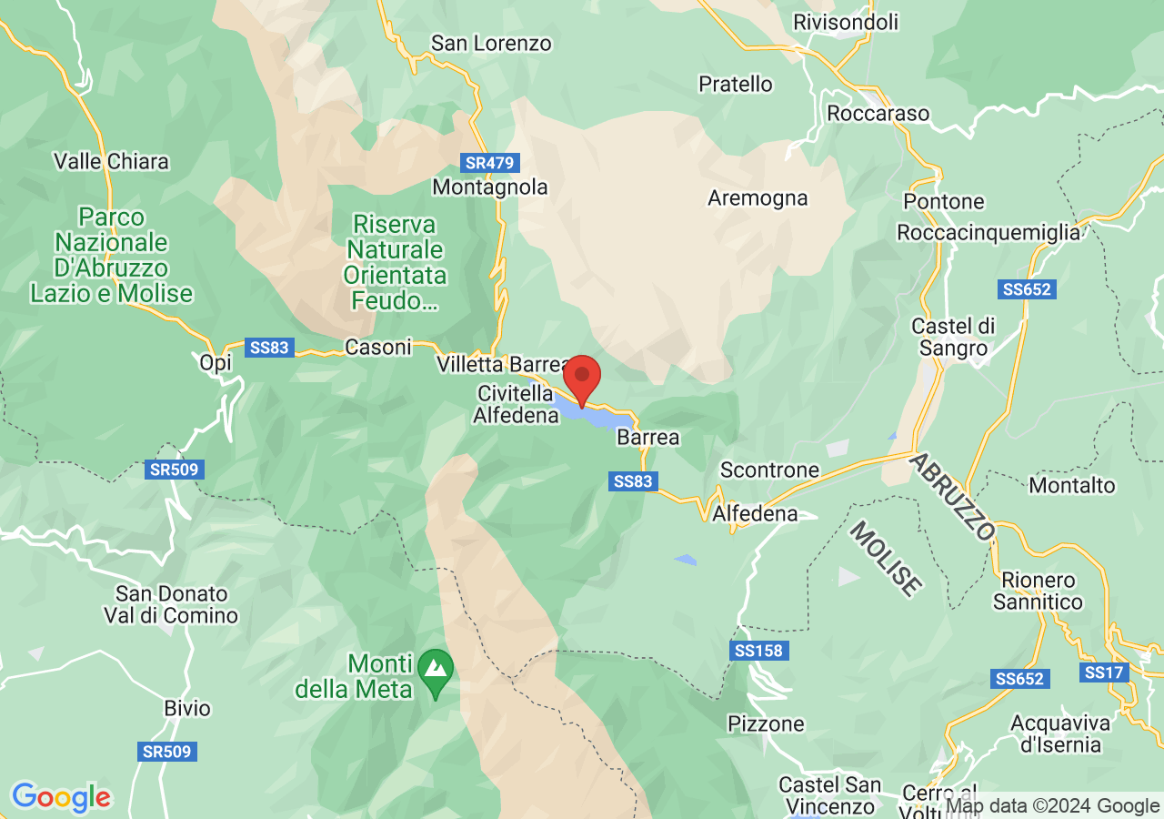 Mappa di Lago di Barrea