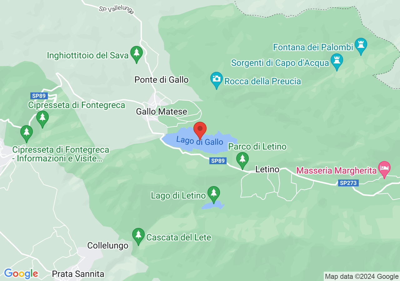 Mappa di Lago di Gallo - Letino