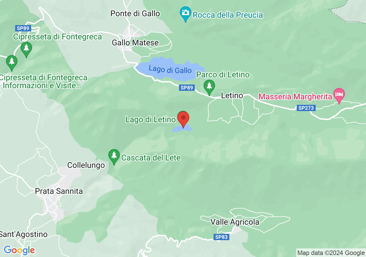 Mappa di Lago di Letino