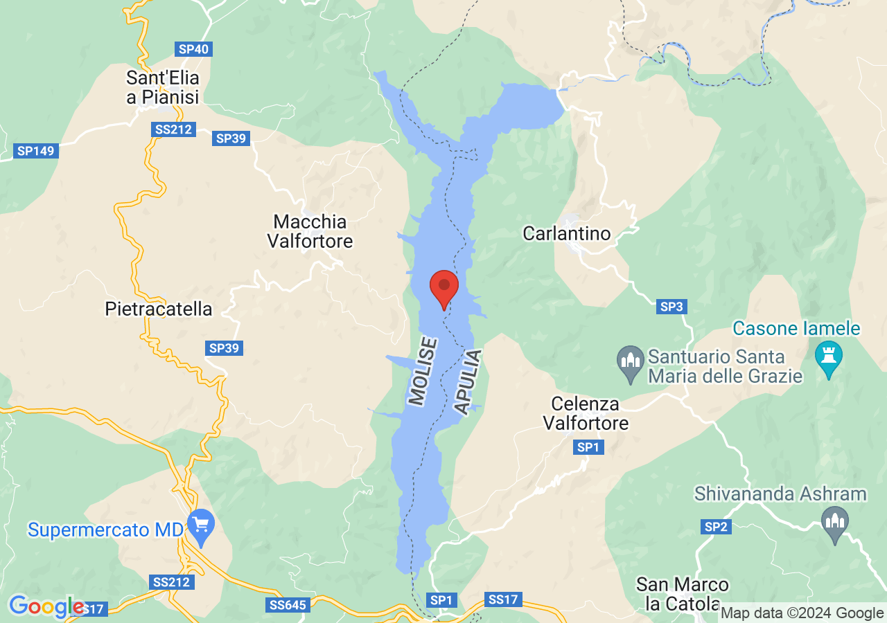 Mappa di Lago di Occhito - Celenza Valfortore