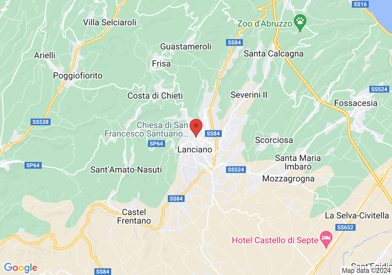 Mappa di Miracolo eucaristico - Lanciano