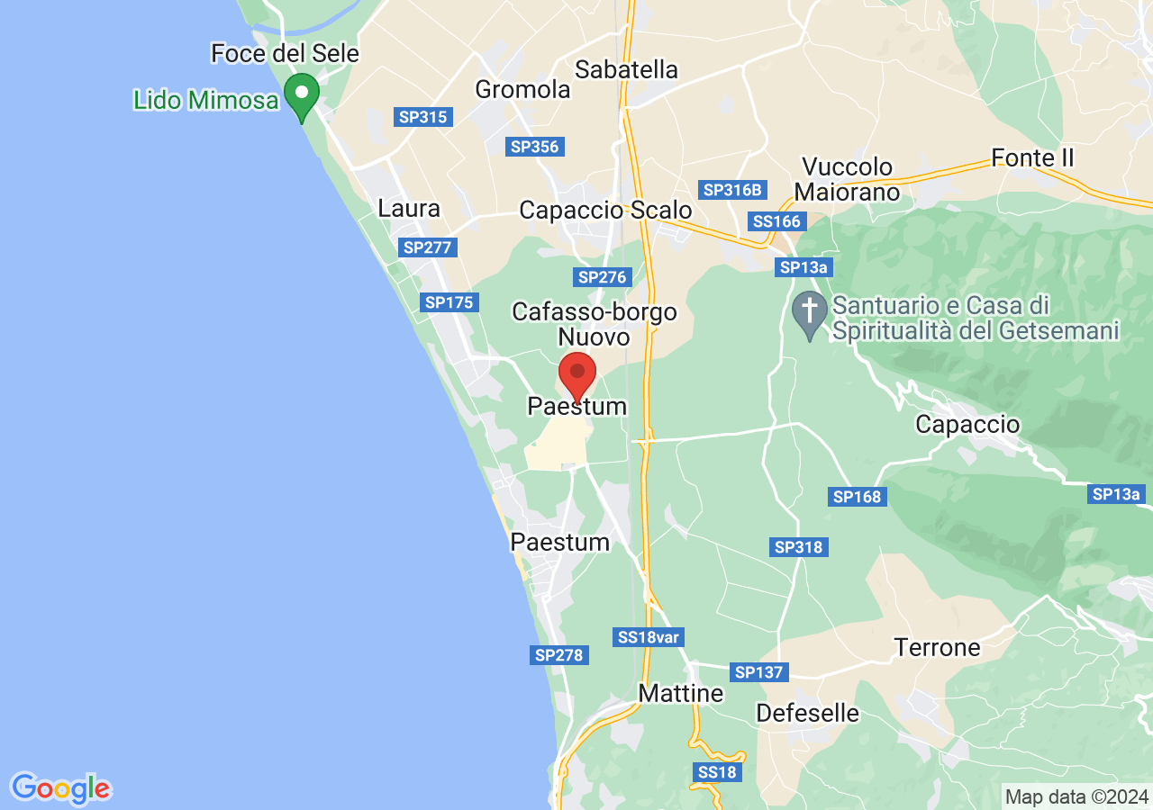 Mappa di Museo archeologico di Paestum